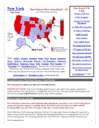 New York Must Inform Officer Immediately: NO Links May Issue (See Must Inform Section) County CCW Site