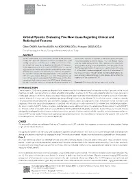 Orbital Myositis: Evaluating Five New Cases Regarding Clinical and Radiological Features