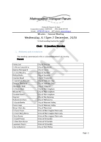 Wednesday, 6:15Pm 2 December, 2020 Virtual Meeting Hosted by Zoom