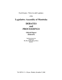 DEBATES and PROCEEDINGS