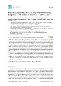 Extraction, Quantification, and Cytokine Inhibitory Response Of