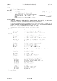 Perl Programmers Reference Guide PERL(1)