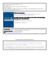 Political Communication Journalistic Networks and the Diffusion of Local