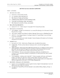 Section 06 10 00 - Rough Carpentry Part 1 General 1.1 Section Includes A