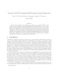 Security of ECQV-Certified ECDSA Against Passive Adversaries