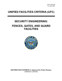 Unified Facilities Criteria (Ufc) Security Engineering