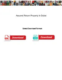 Assured Return Property in Dubai