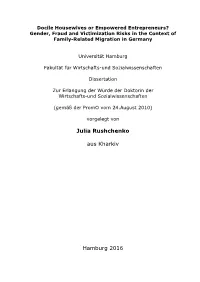 Gender, Fraud and Victimization Risks in the Context of Family-Related Migration in Germany