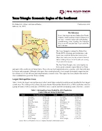 Texas Triangle: Economic Engine of the Southwest