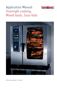 Application Manual Overnight Cooking, Mixed Loads, Sous-Vide