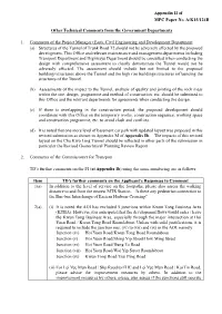 East), Civil Engineering and Development Department (A) Structures of the Tunnel of Trunk Road T2 Should Not Be Adversely Affected by the Proposed Development