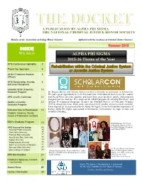 INSIDE ALPHA PHI SIGMA 2015-16 Theme of the Year