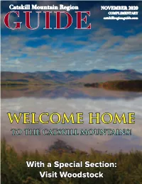 NOVEMBER 2020 COMPLIMENTARY GUIDE Catskillregionguide.Com