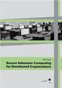 Secure Volunteer Computing for Distributed Cryptanalysis