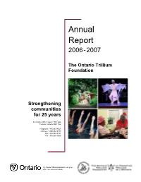 Annual Report for the Fiscal Year 2006-2007