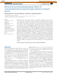 Behavioral and Electrophysiological Effects of Endocannabinoid and Dopaminergic Systems on Salient Stimuli