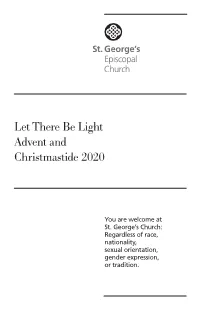 Let There Be Light Advent and Christmastide 2020