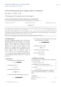 On Non-Homogeneous Sextic Equation with Five Unknowns