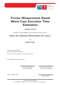 Precise Measurement-Based Worst-Case Execution Time Estimation