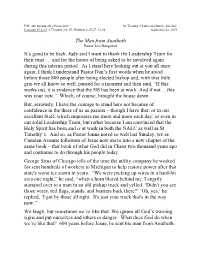 The Man from Anathoth It's Good to Be Back. Judy and I Want to Thank The