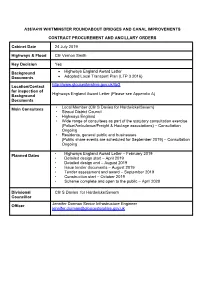 A38/A419 Whitminster Roundabout Bridges and Canal Improvements