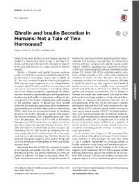 Ghrelin and Insulin Secretion in Humans: Not a Tale of Two Hormones?