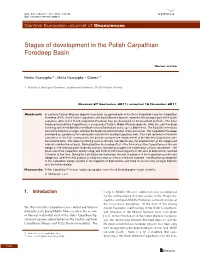 Stages of Development in the Polish Carpathian Foredeep Basin