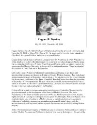 Eugene B. Dynkin