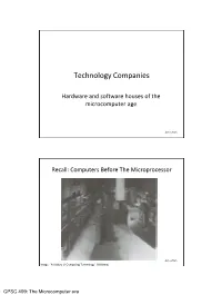 Hardware and Software Companies During the Microcomputer Revolution