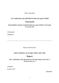 Report on the Contribution of the Dept. of Foreign Affairs and Trade
