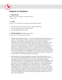 Summary of Experience