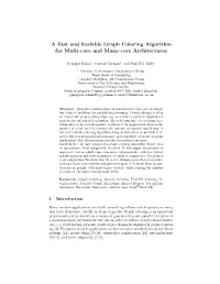A Fast and Scalable Graph Coloring Algorithm for Multi-Core and Many-Core Architectures