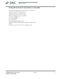 Ernst Toch Archive, Date (Inclusive): Ca