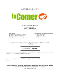 La Comer, S. A. B. De C. V