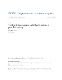 The Fragile X Syndrome and Infantile Autism: a Prevalence Study Brian Herb Annex Yale University