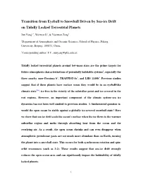 Transition from Eyeball to Snowball Driven by Sea-Ice Drift on Tidally Locked Terrestrial Planets
