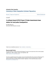 A Software Based APCO Project 25 Data Transmission Base Station for Local Police Headquarters