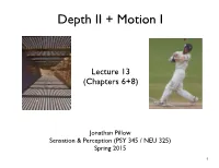 Binocular Disparity - Difference Between Two Retinal Images