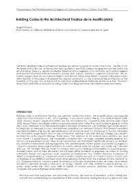 Building Codes in the Architectural Treatise De Re Aedificatoria