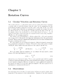 Chapter 5 Rotation Curves