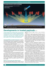 Developments in Hosted Payloads