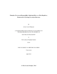 Exploring Ethics As a Meta-Regulatory Framework for Evolving Governance Discourse By