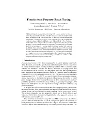 Foundational Property-Based Testing