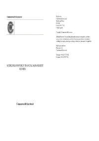 Guidelines for Public Financial Management Reform