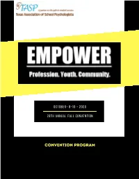 TASP 2020 Annual Convention Program.Pdf