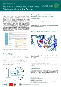 The Role of Uniprot's Protein Sequence Databases in Biomedical Research