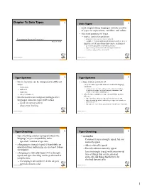 Chapter 7:: Data Types