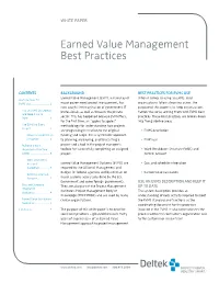 Earned Value Management Best Practices