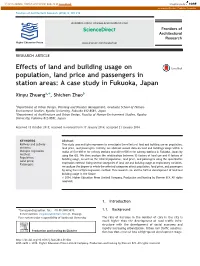 Effects of Land and Building Usage on Population, Land Price and Passengers in Station Areas: a Case Study in Fukuoka, Japan