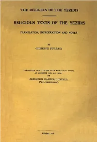REUGIOUS TEXTS of the Yezidfs